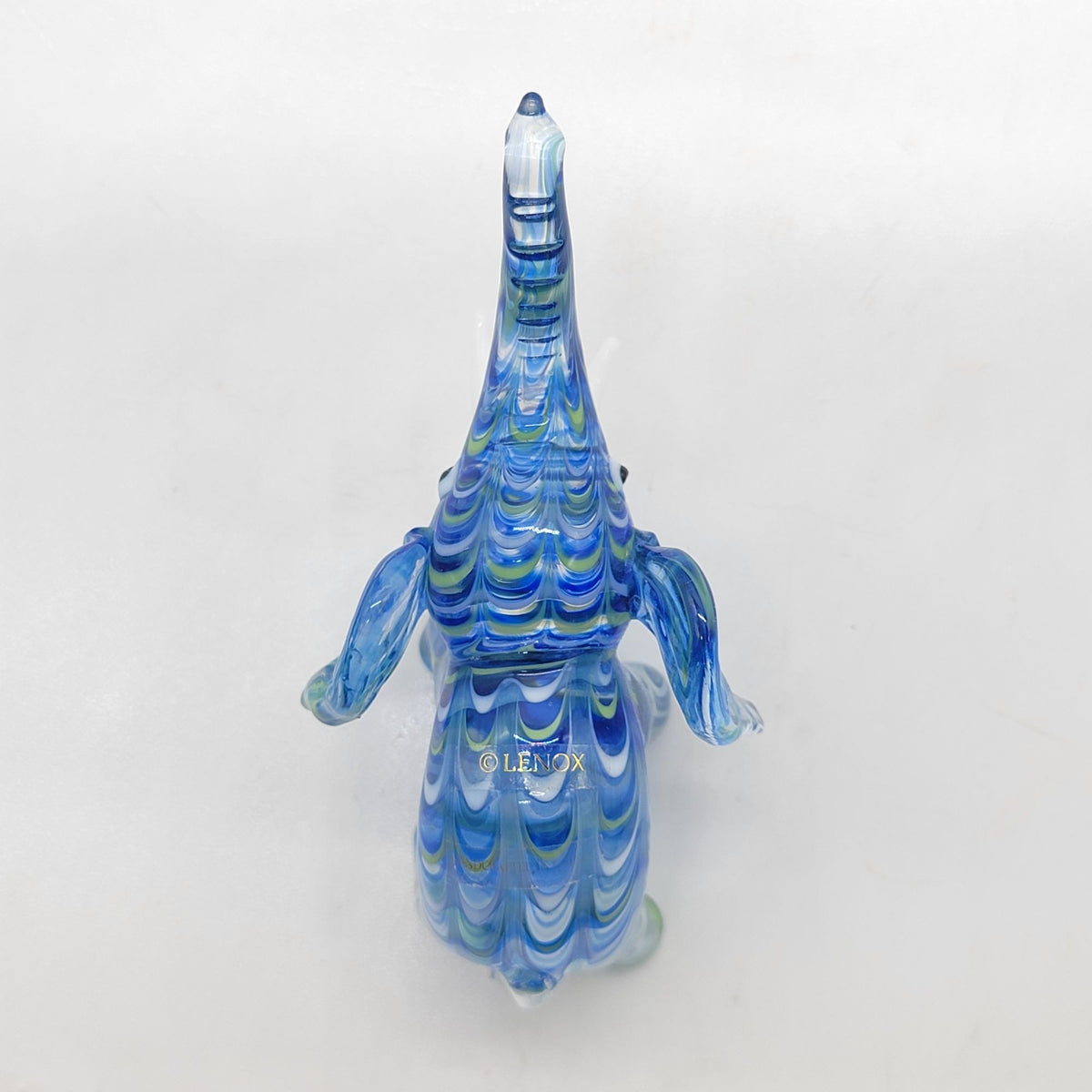 Lenox Blue Glass Elephant Figurine