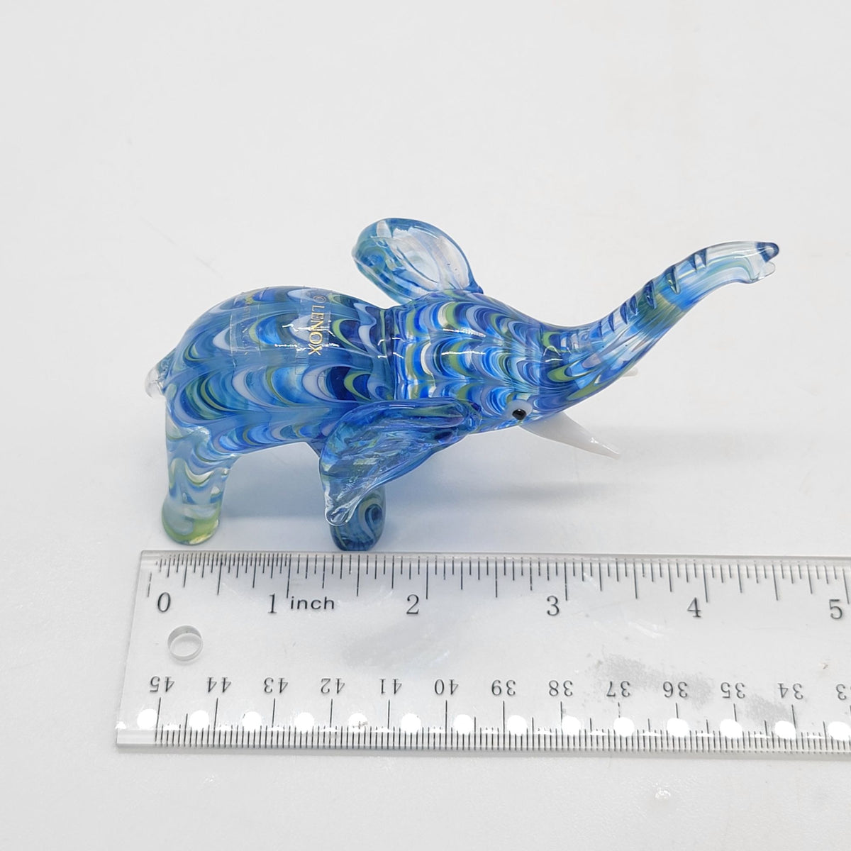 Lenox Blue Glass Elephant Figurine