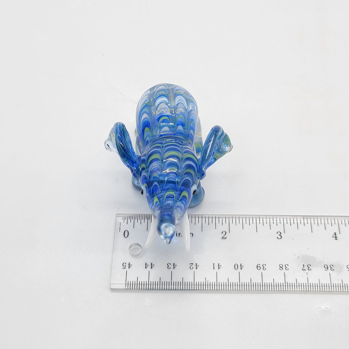 Lenox Blue Glass Elephant Figurine