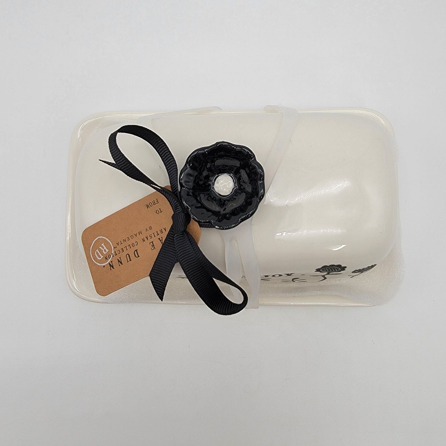 Rae Dunn Covered Butter Dish SPREAD JOY Artisan Collection  - NEW