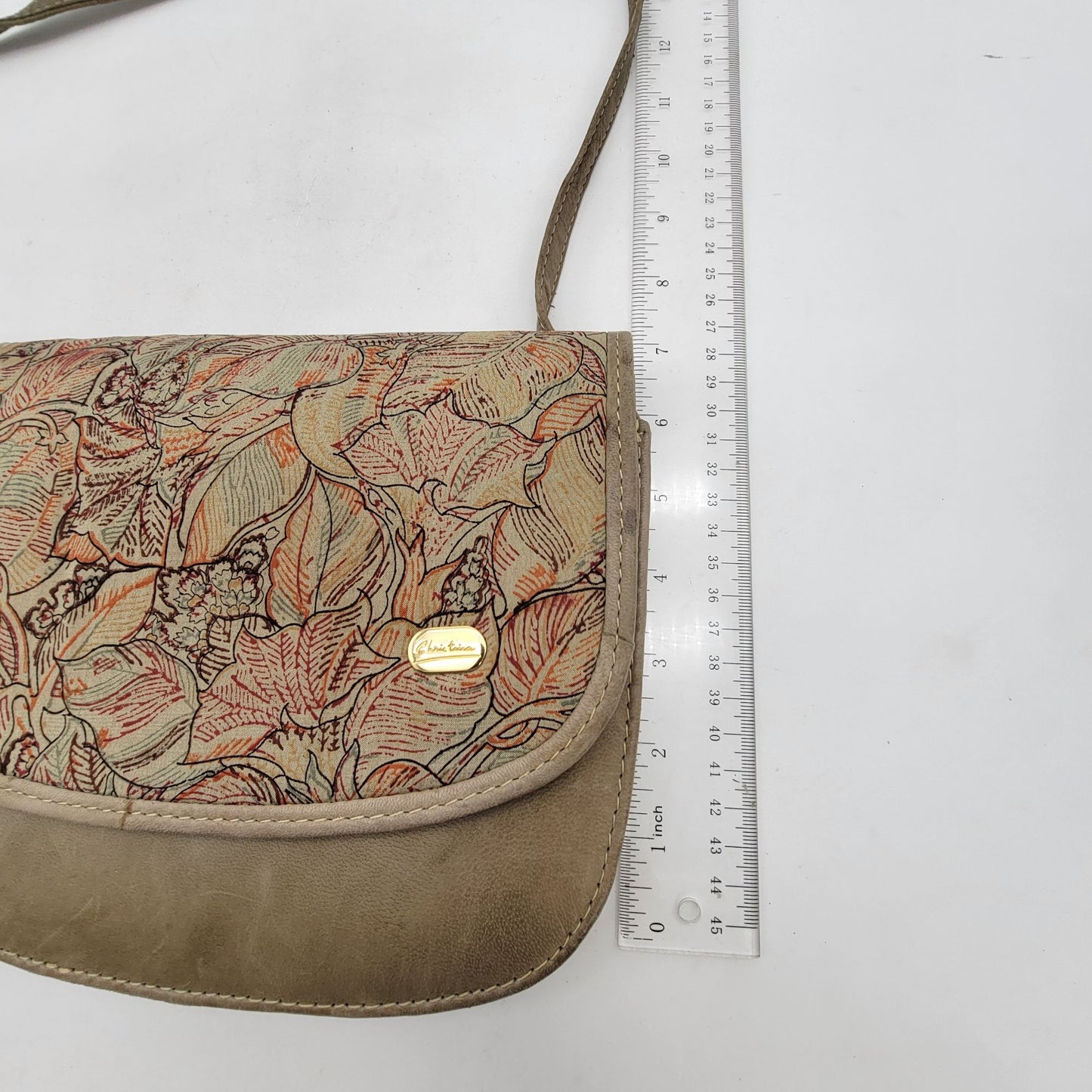 Christina Floral Embossed Shoulder Bag Purse With Adjustable Strap