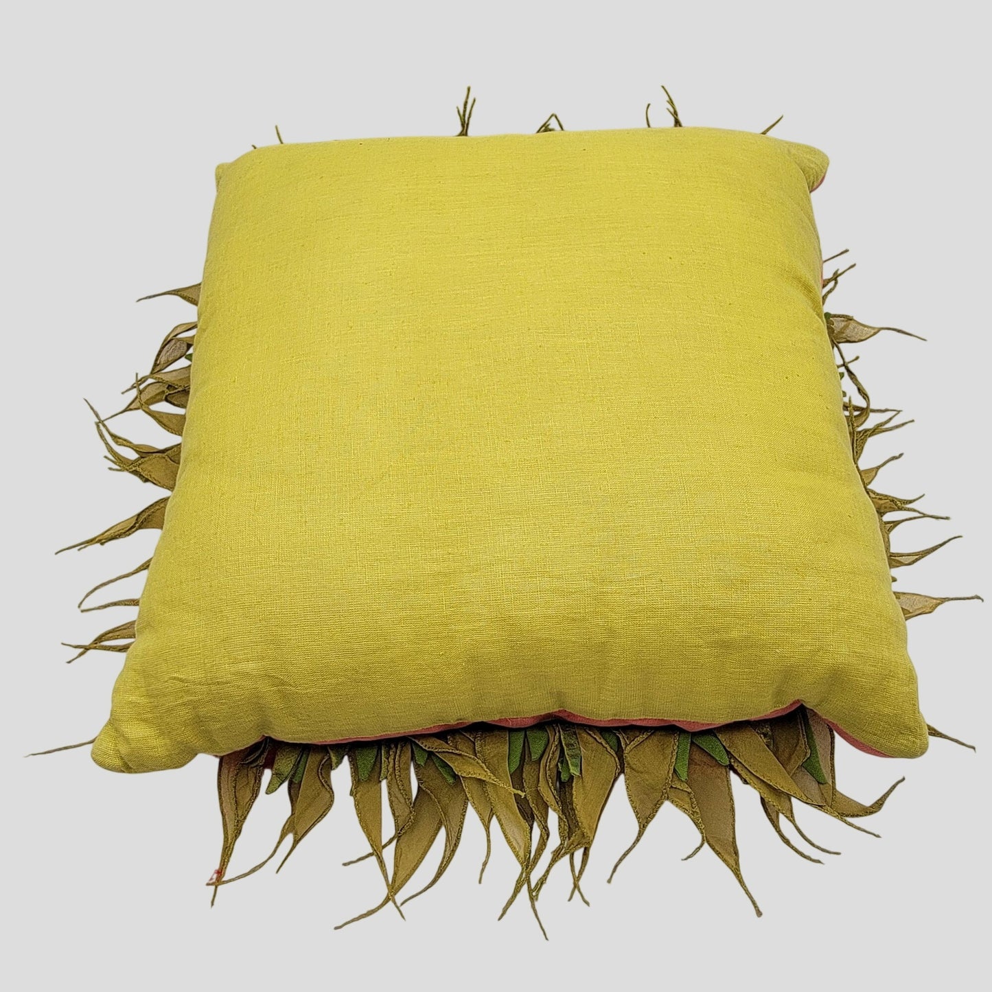 MacKenzie-Childs Silk Checkered Pillow Pink & Green