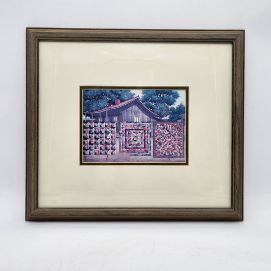 Jack Meyers "Airing The Quilts" Framed Art Print