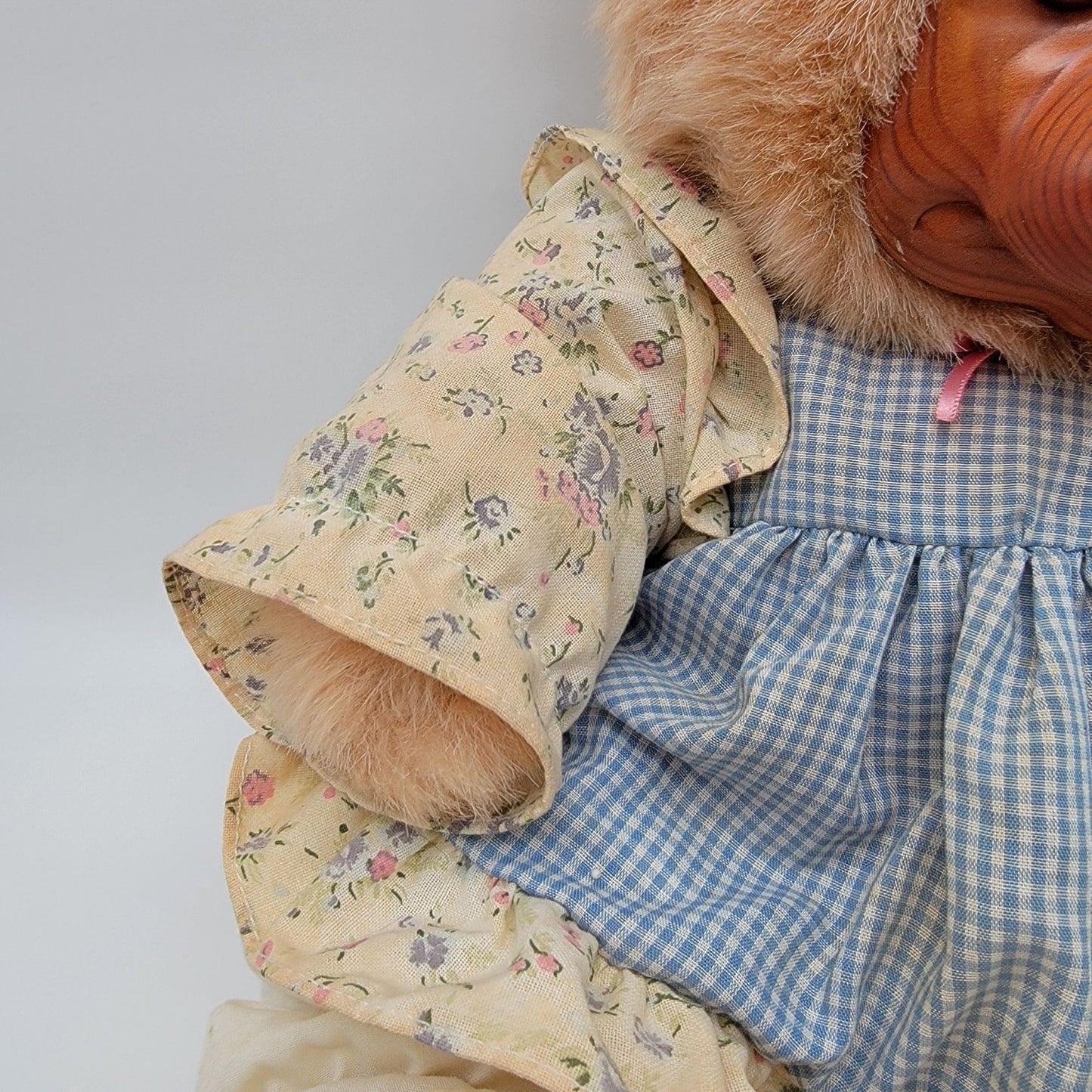 Vintage 1990s Robert Raikes Stacie Bear Limited Edition Wooden Face Paws