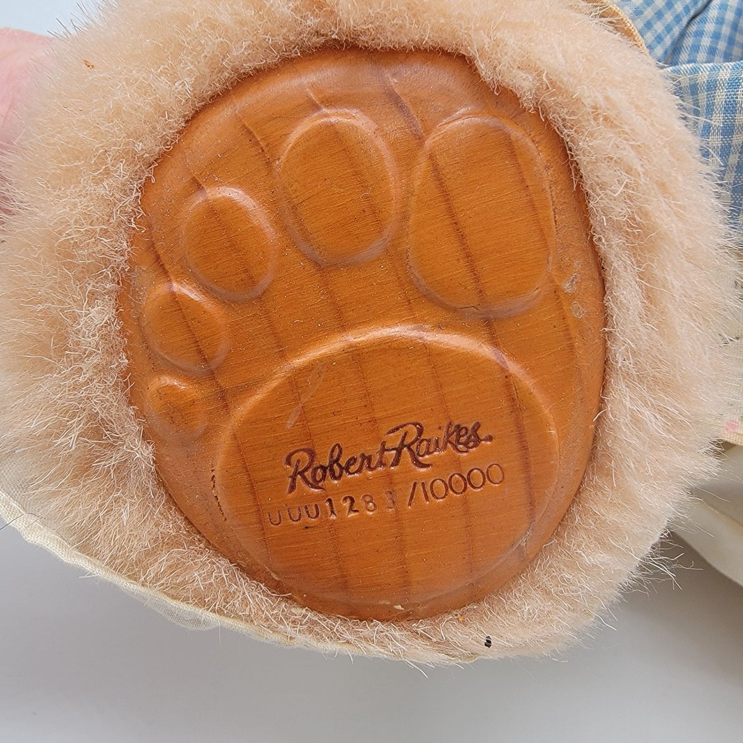 Vintage 1990s Robert Raikes Stacie Bear Limited Edition Wooden Face Paws