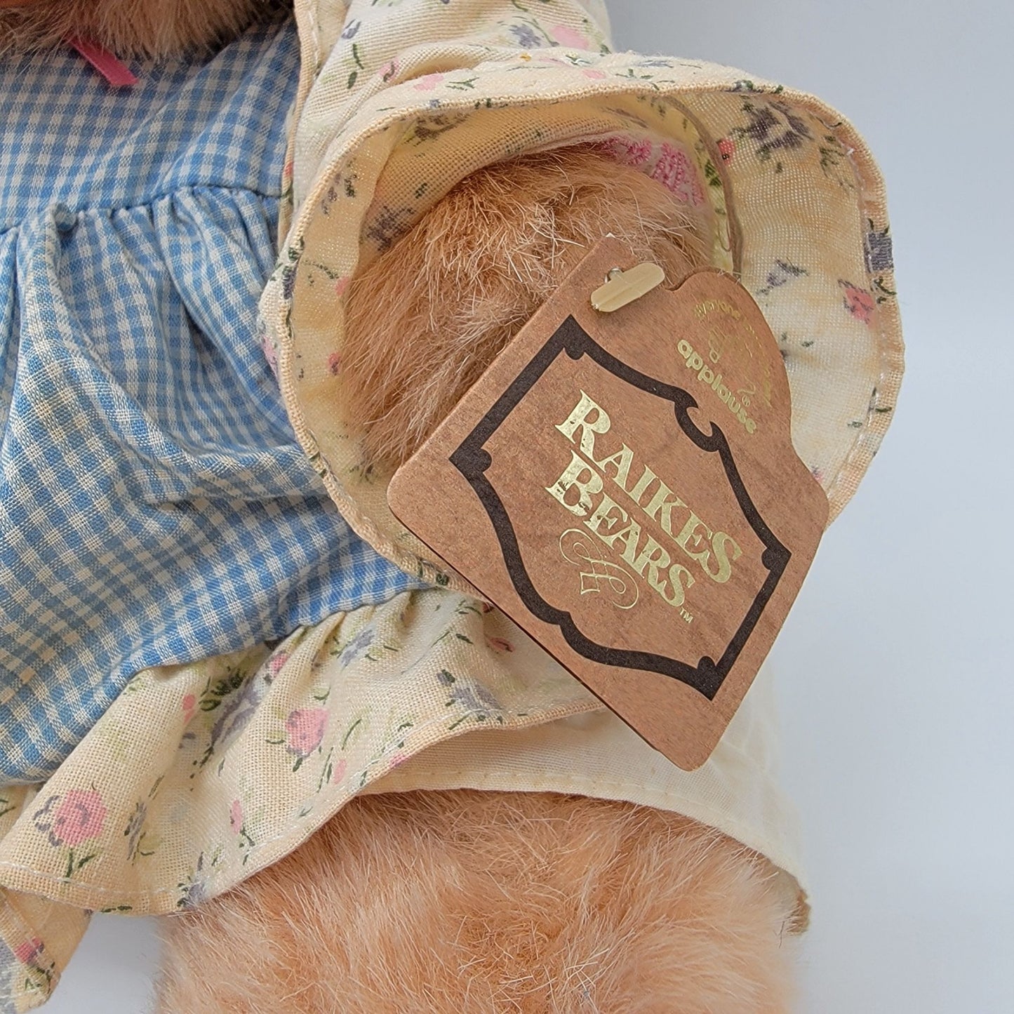 Vintage 1990s Robert Raikes Stacie Bear Limited Edition Wooden Face Paws