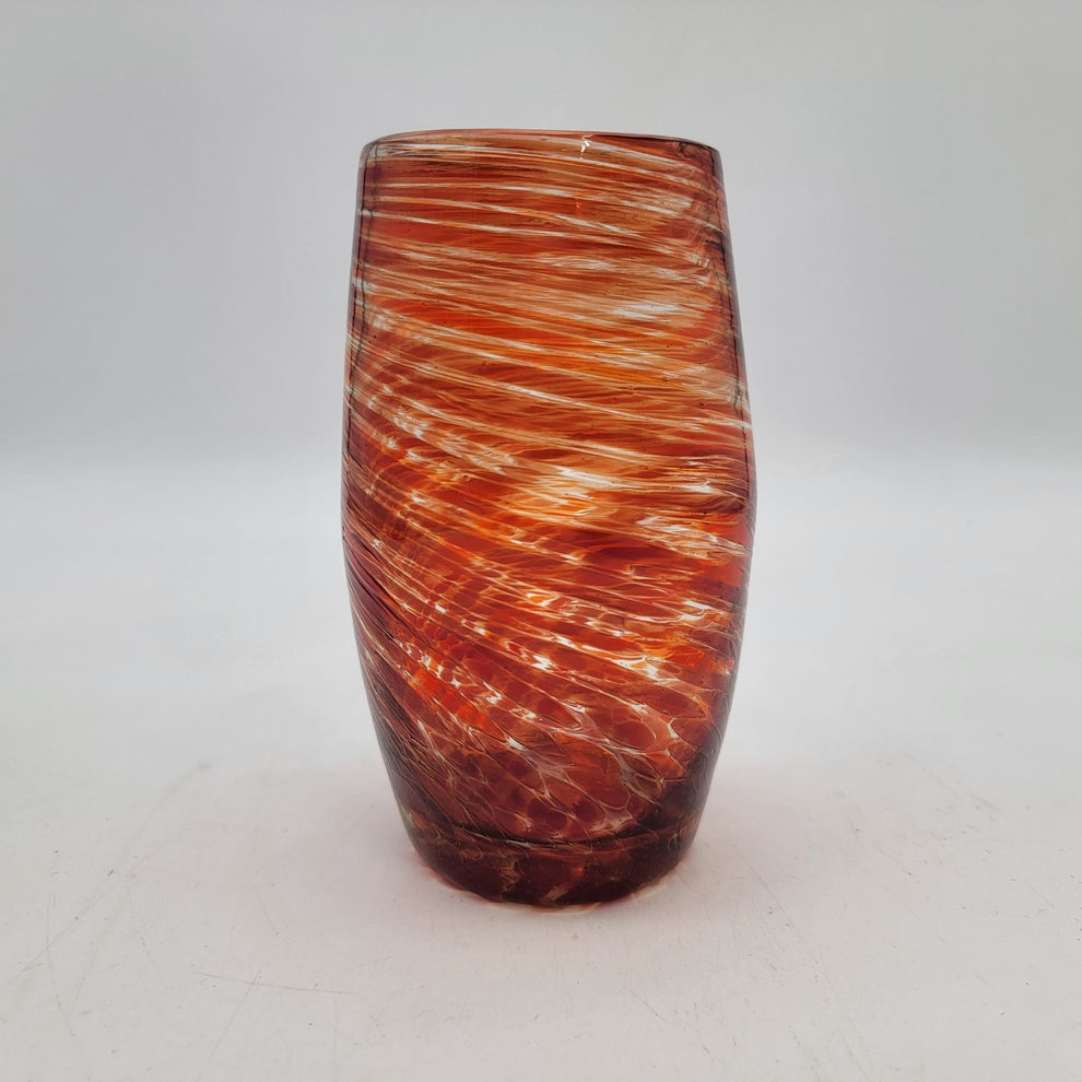 Large Handmade blown Glass, Set of 2 Honey Amber Colour main image 1