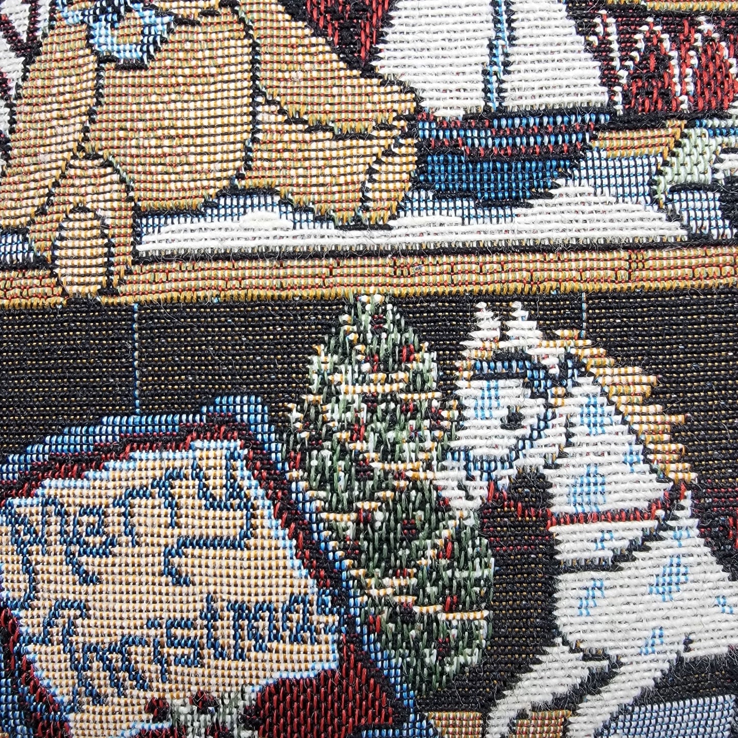 Vintage Tapestry Antique Toys Christmas Throw Pillow