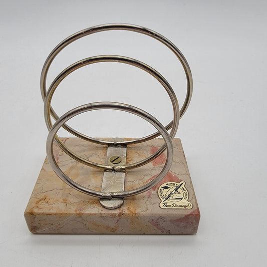Mid Century new Diamond Marble Letter Desk Organizer