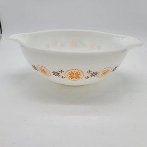 Vintage Pyrex 1963-67 Town & Country Cinderella 444 4qt Mixing Bowl Orange Brown