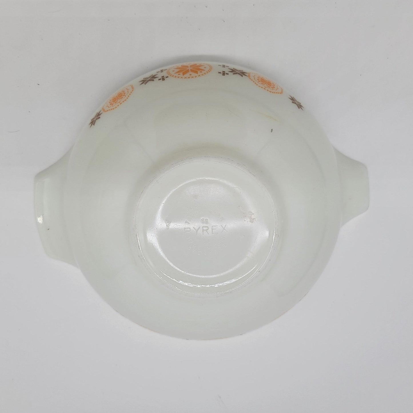 Vintage Pyrex 1963-67 Town & Country Cinderella 444 4qt Mixing Bowl Orange Brown