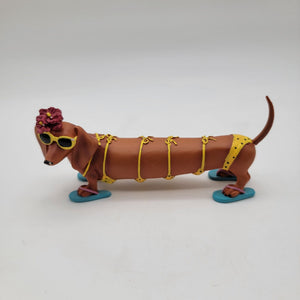Retired Westland Hot Diggity Dog Teenie Weenie Bikini Dachshund Figurine
