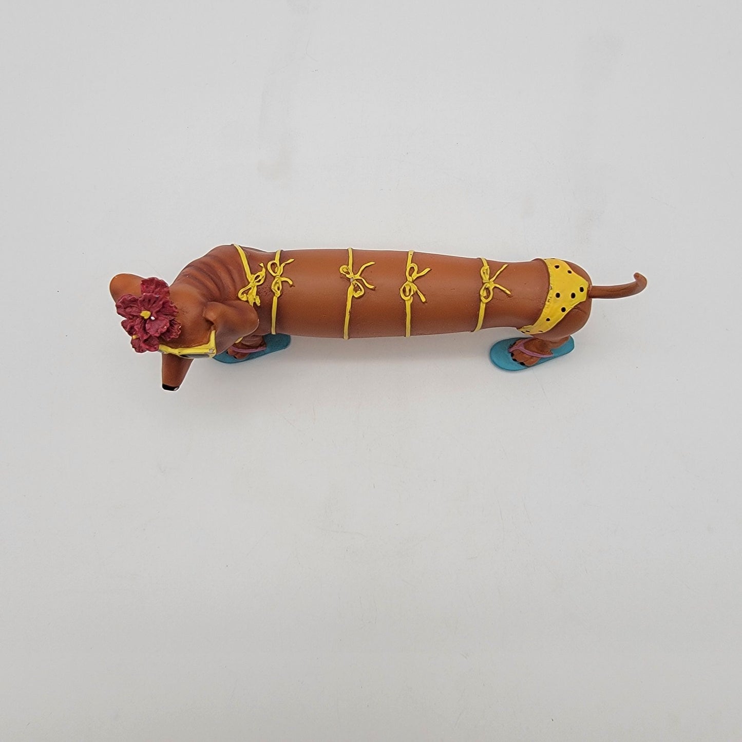 Retired Westland Hot Diggity Dog Teenie Weenie Bikini Dachshund Figurine
