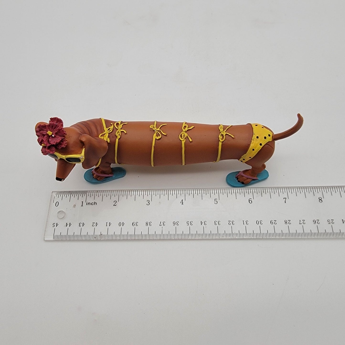 Retired Westland Hot Diggity Dog Teenie Weenie Bikini Dachshund Figurine