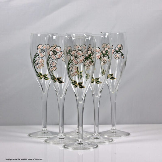 Set Of 6 Perrier Jouet Belle Epoque Champagne Glasses