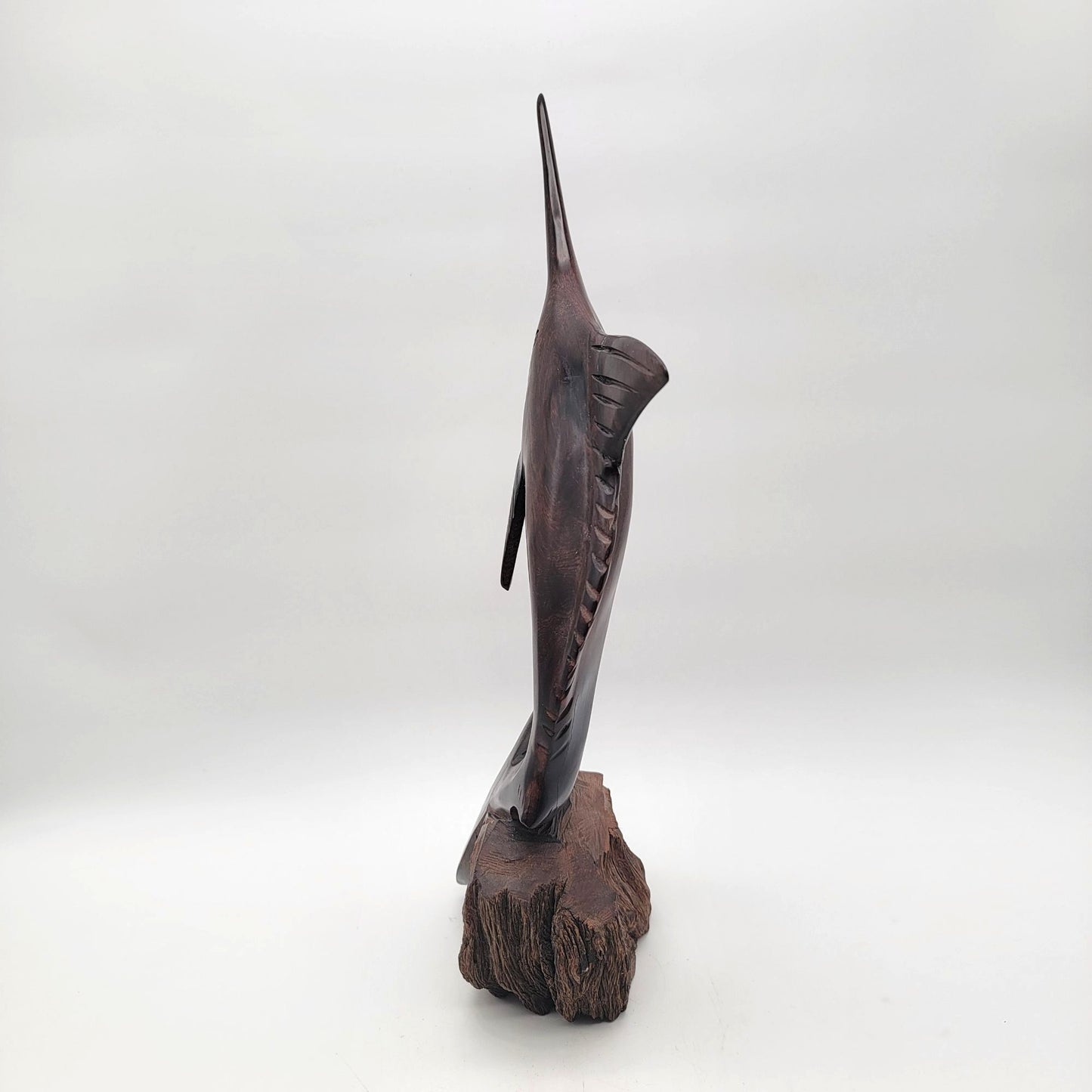 Vintage Carved Ironwood Marlin Fish Sculpture - As Found