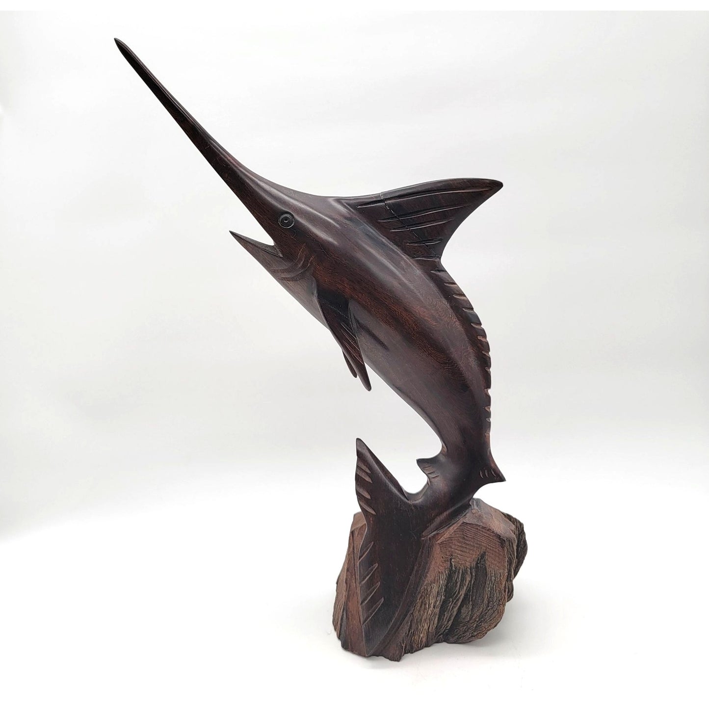 Vintage Carved Ironwood Marlin Fish Sculpture - As Found