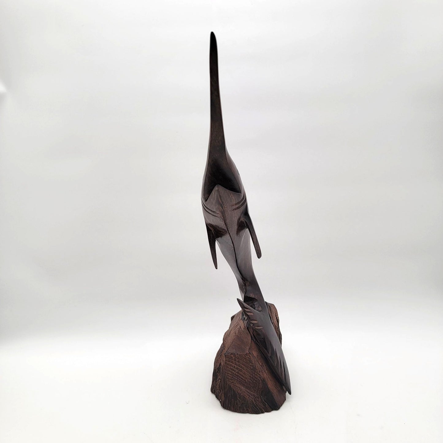 Vintage Carved Ironwood Marlin Fish Sculpture - As Found
