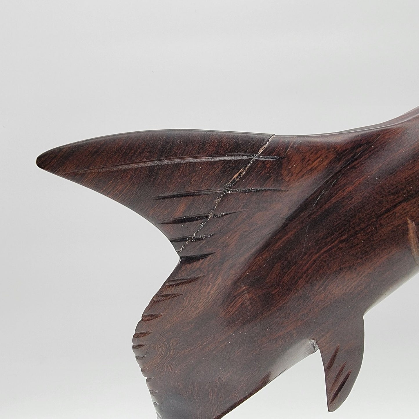 Vintage Carved Ironwood Marlin Fish Sculpture - As Found