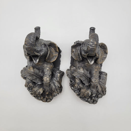 Elephant Drapery Rod Holders Set Of 2