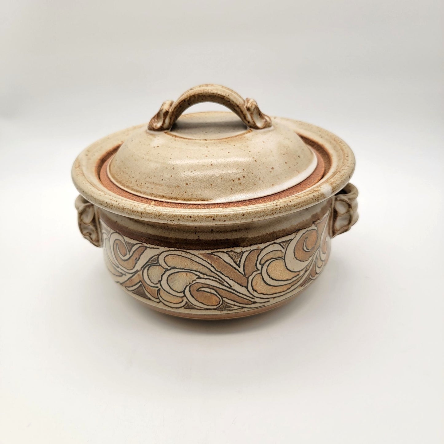 Vintage Nick Blaisdell Stoneware Pottery Casserole Dish With Lid