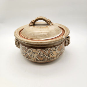 Vintage Nick Blaisdell Stoneware Pottery Casserole Dish With Lid