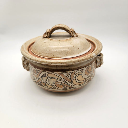 Vintage Nick Blaisdell Stoneware Pottery Casserole Dish With Lid