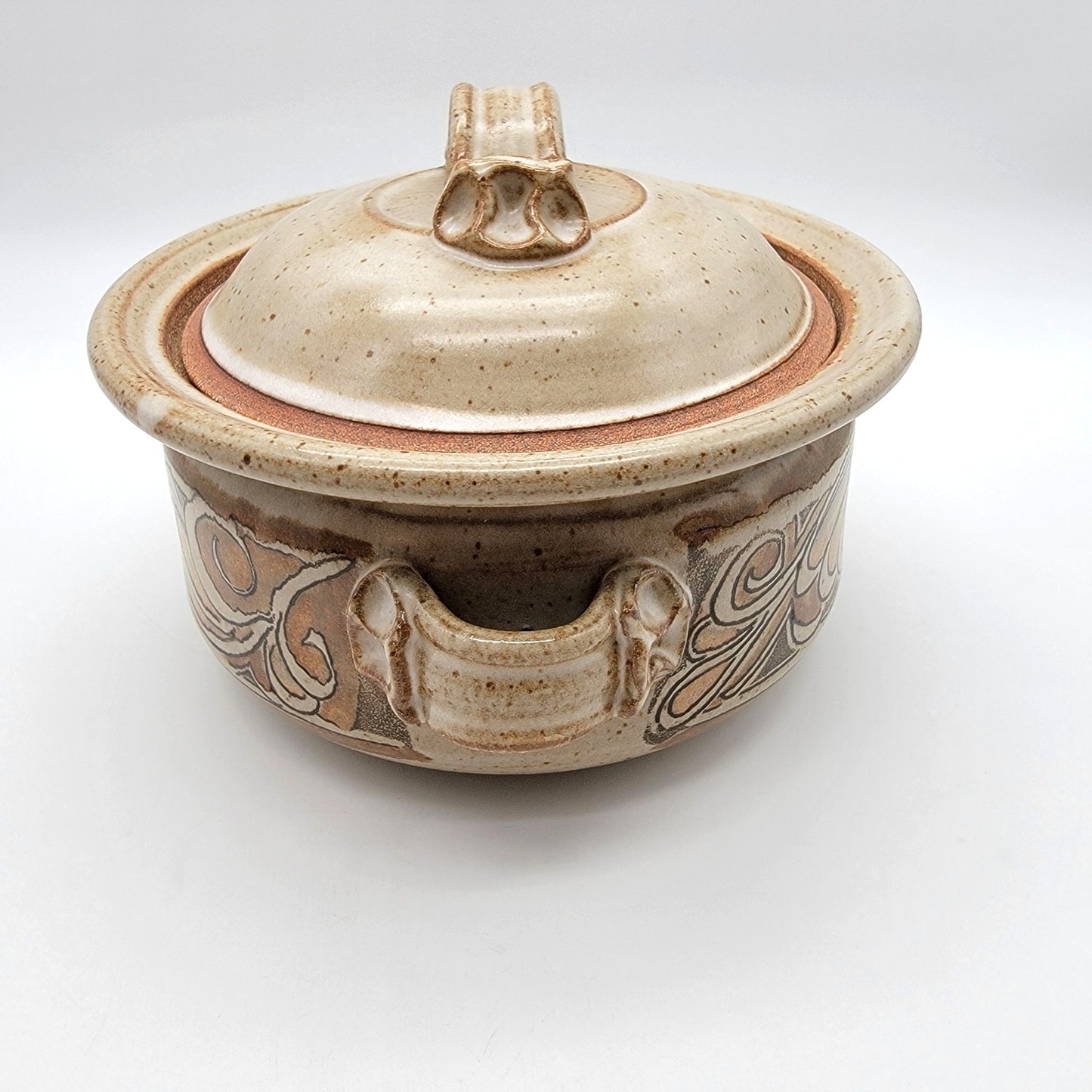 Vintage Nick Blaisdell Stoneware Pottery Casserole Dish With Lid