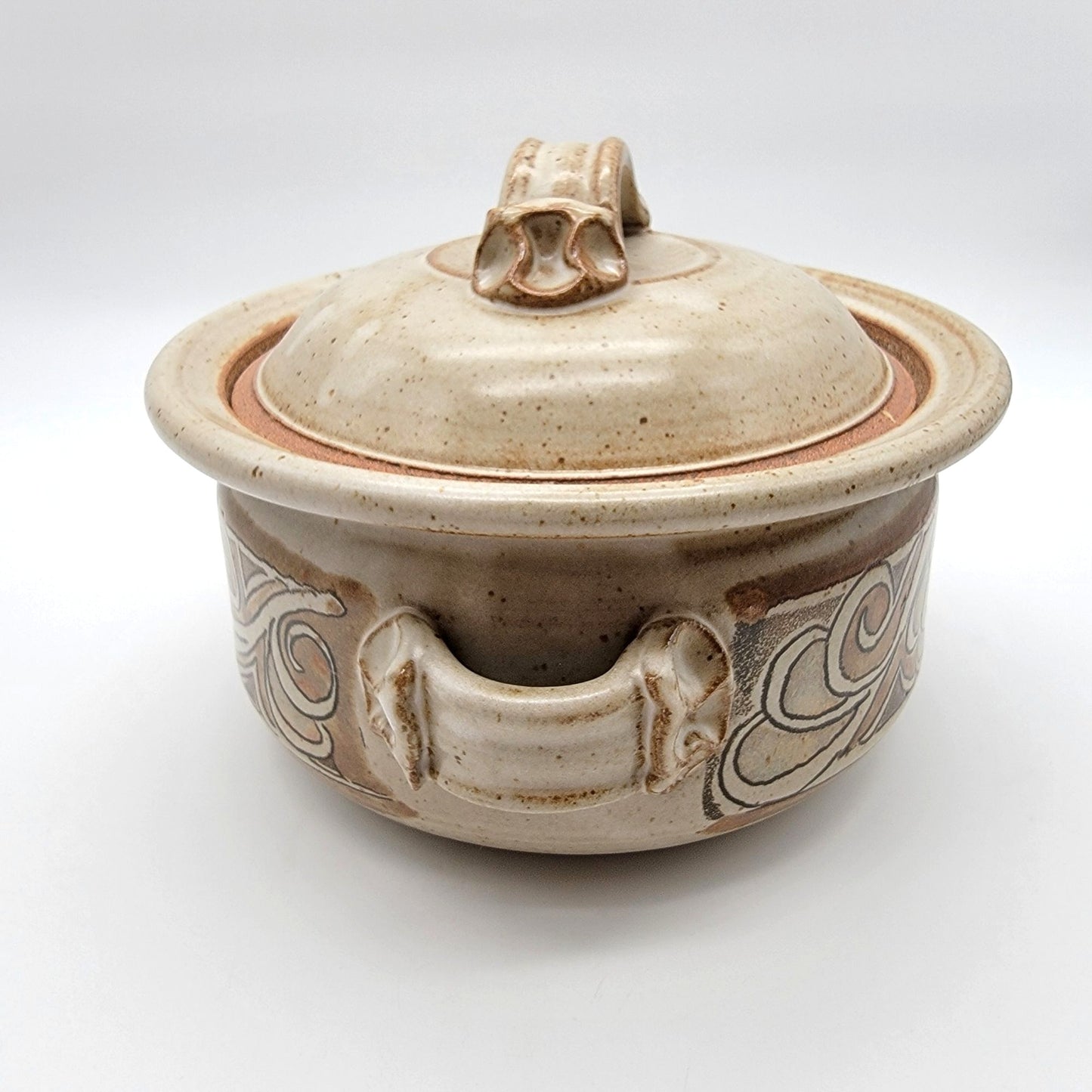 Vintage Nick Blaisdell Stoneware Pottery Casserole Dish With Lid