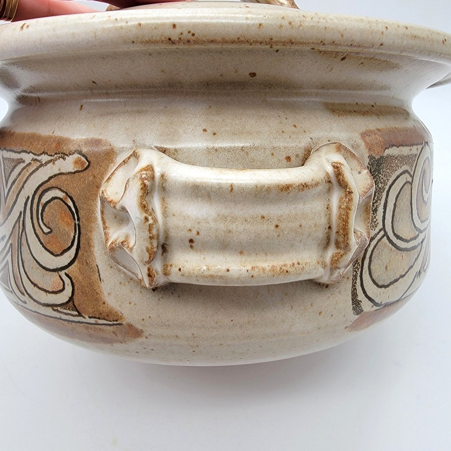 Vintage Nick Blaisdell Stoneware Pottery Casserole Dish With Lid