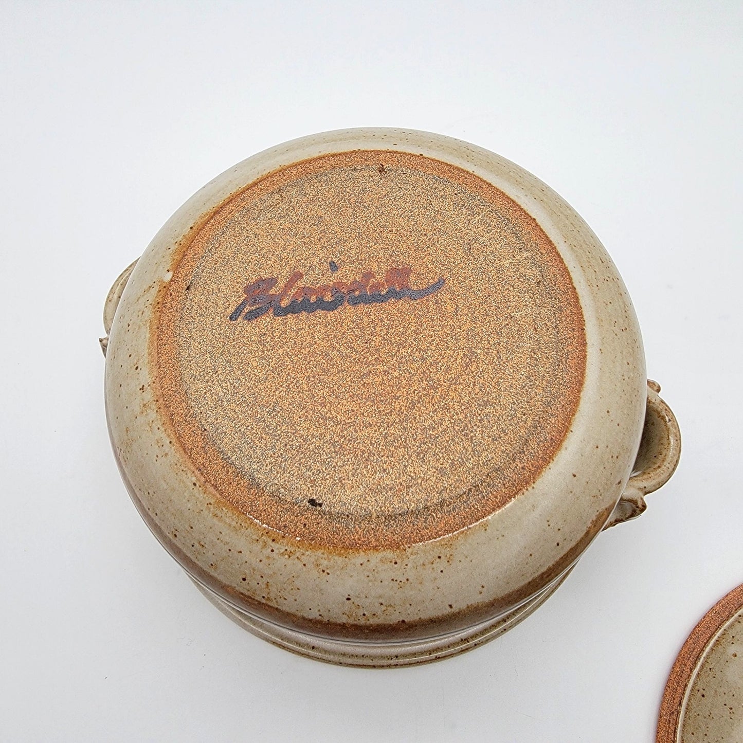 Vintage Nick Blaisdell Stoneware Pottery Casserole Dish With Lid