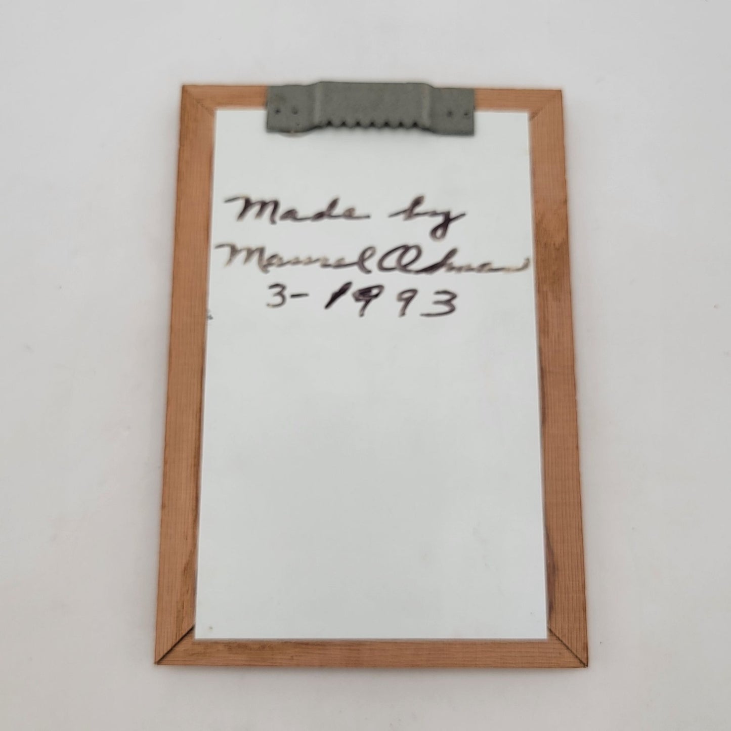 Vintage Handcrafted Wooden Deer Silhouette Wall Hanging With Mirror By Maurel O.