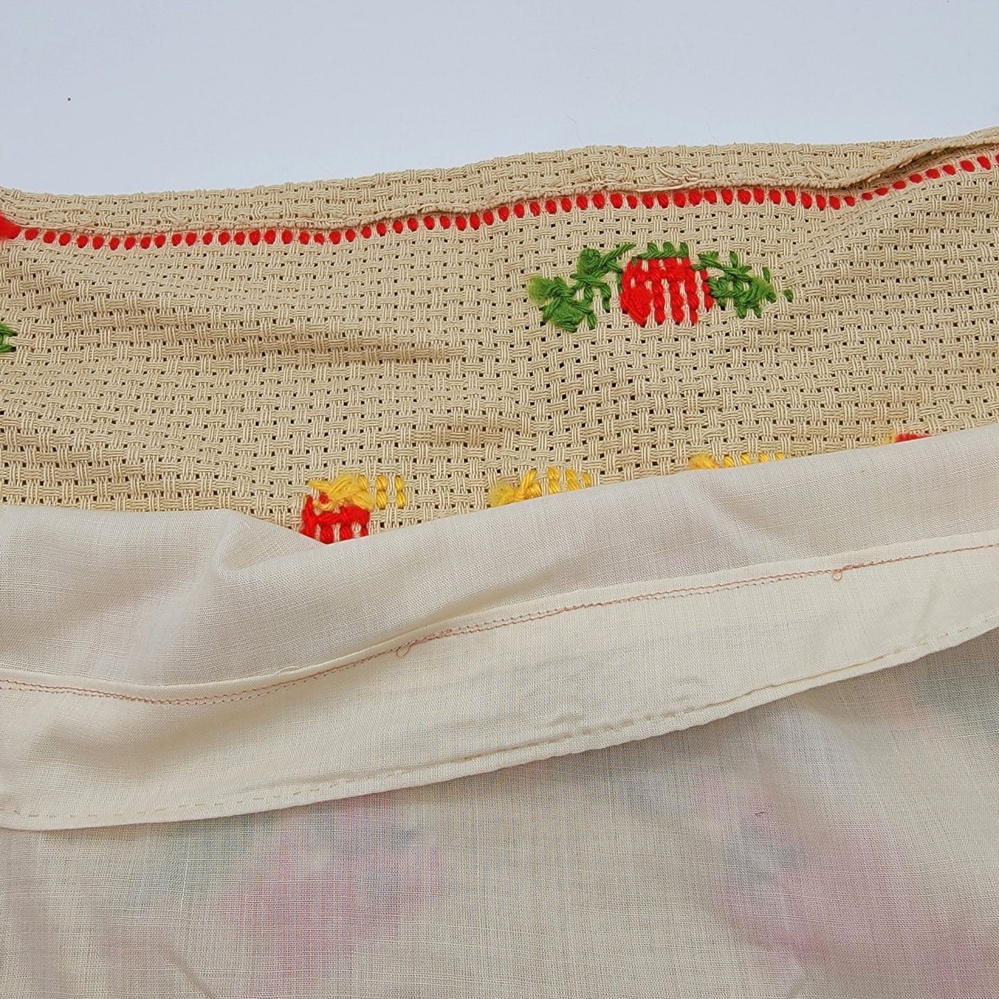 Vintage Scandinavian Hand-Stitched Christmas Textile