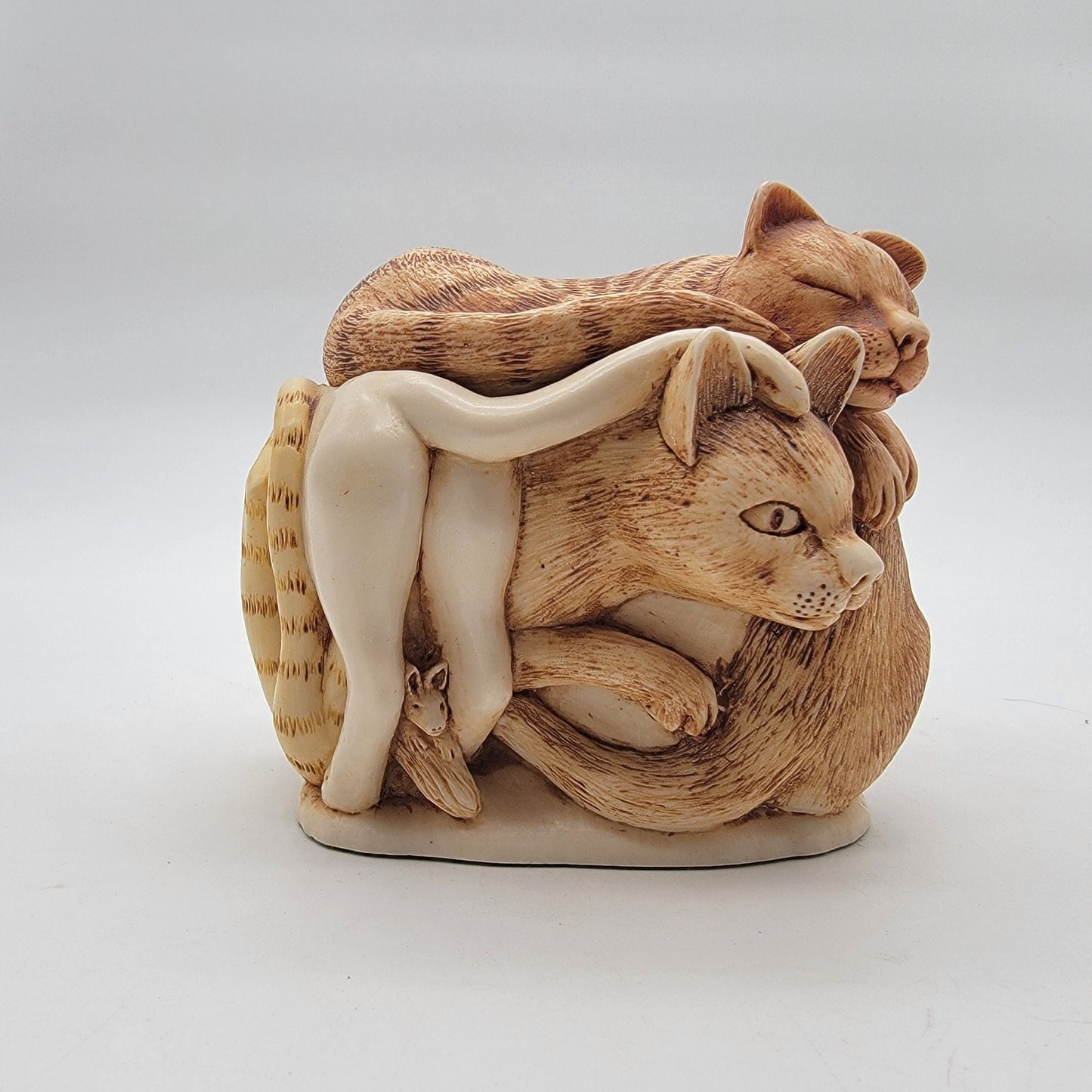 1994 Harmony Kingdom "Rather Large Friends" Cat Figurine Trinket Box