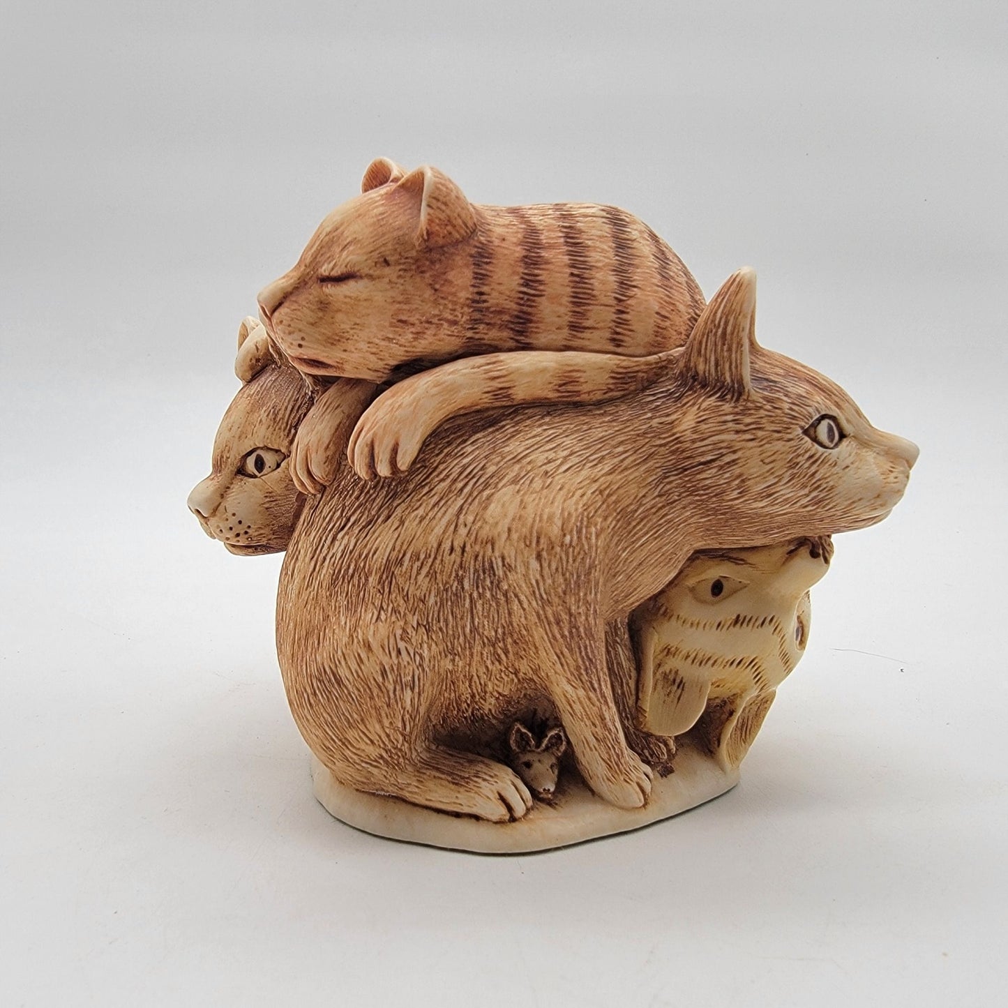 1994 Harmony Kingdom "Rather Large Friends" Cat Figurine Trinket Box