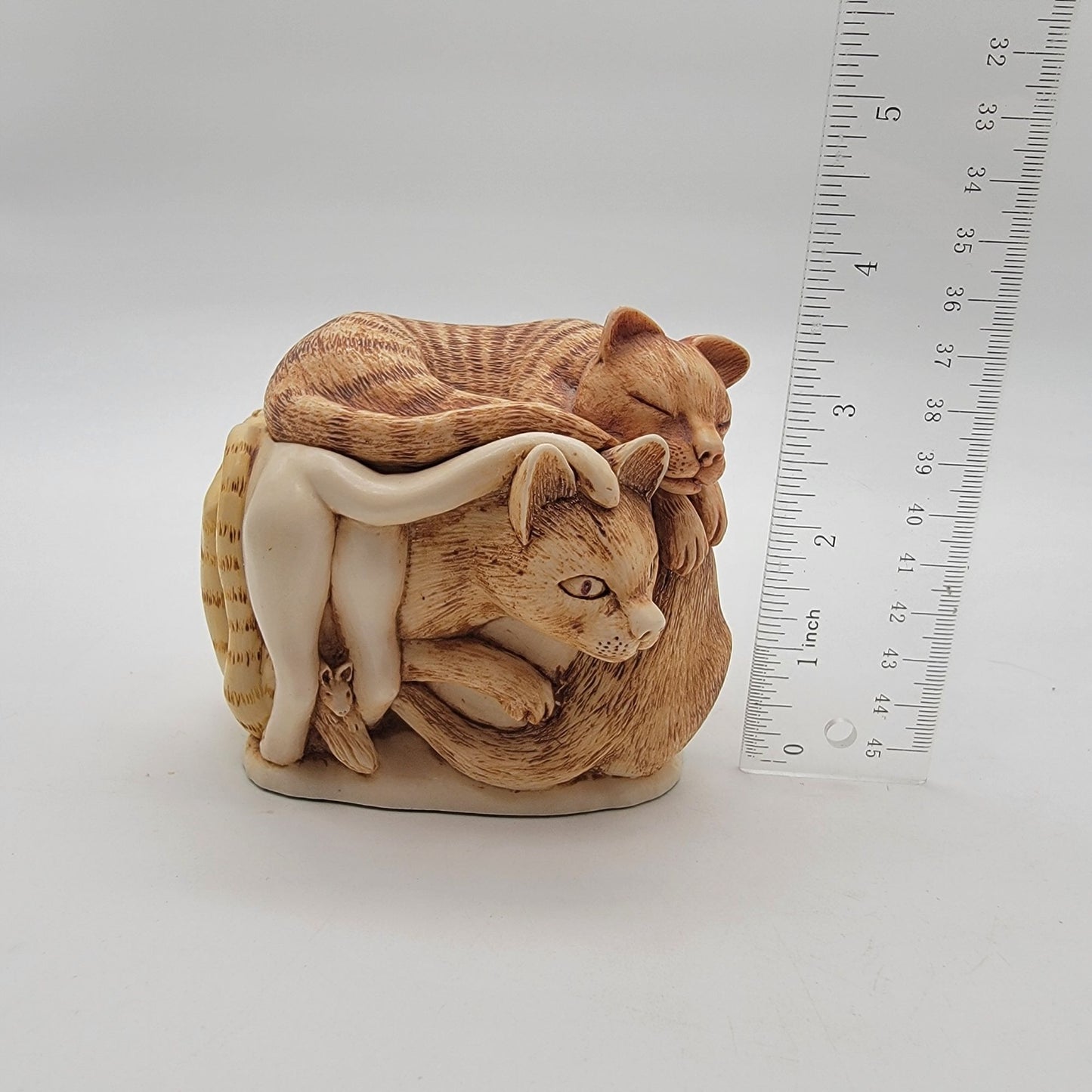 1994 Harmony Kingdom "Rather Large Friends" Cat Figurine Trinket Box