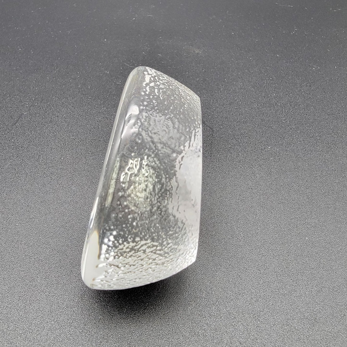 Mats Jonasson Crystal Owl Head Paperweight Signed M Sweden 7207