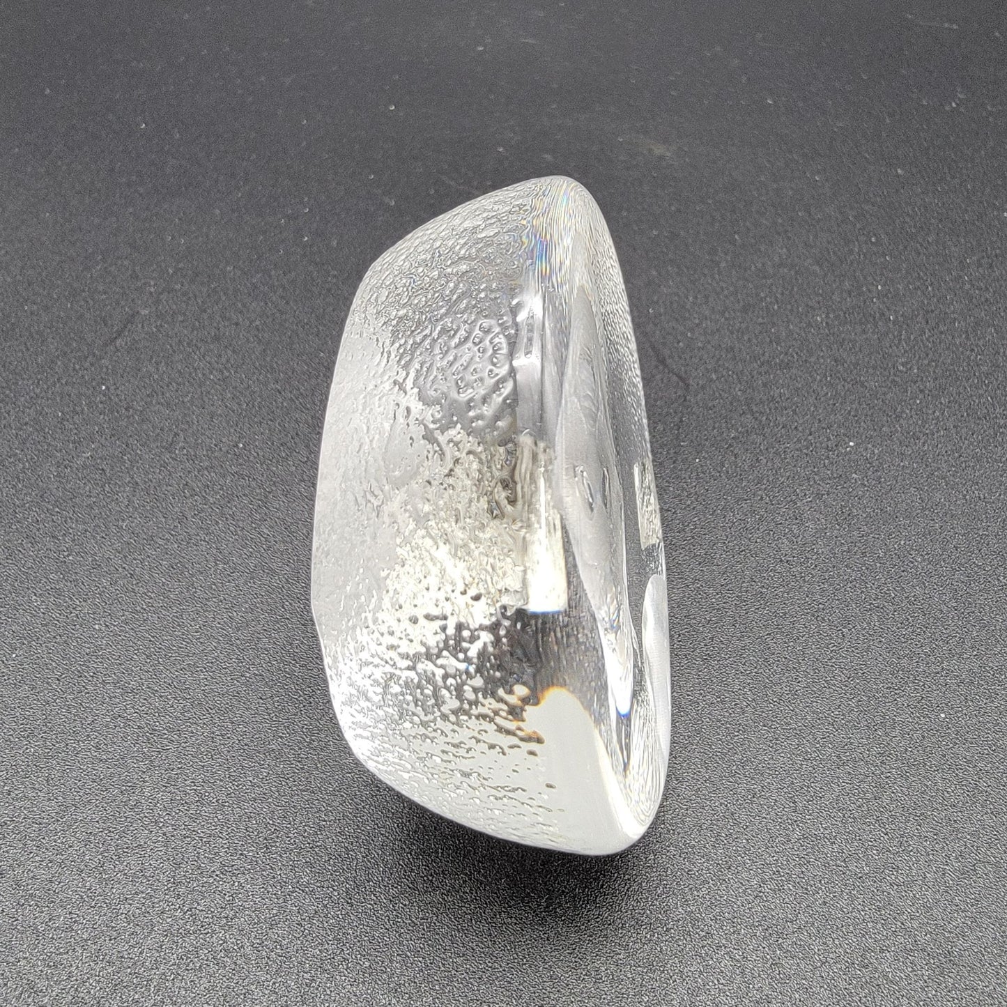 Mats Jonasson Crystal Owl Head Paperweight Signed M Sweden 7207