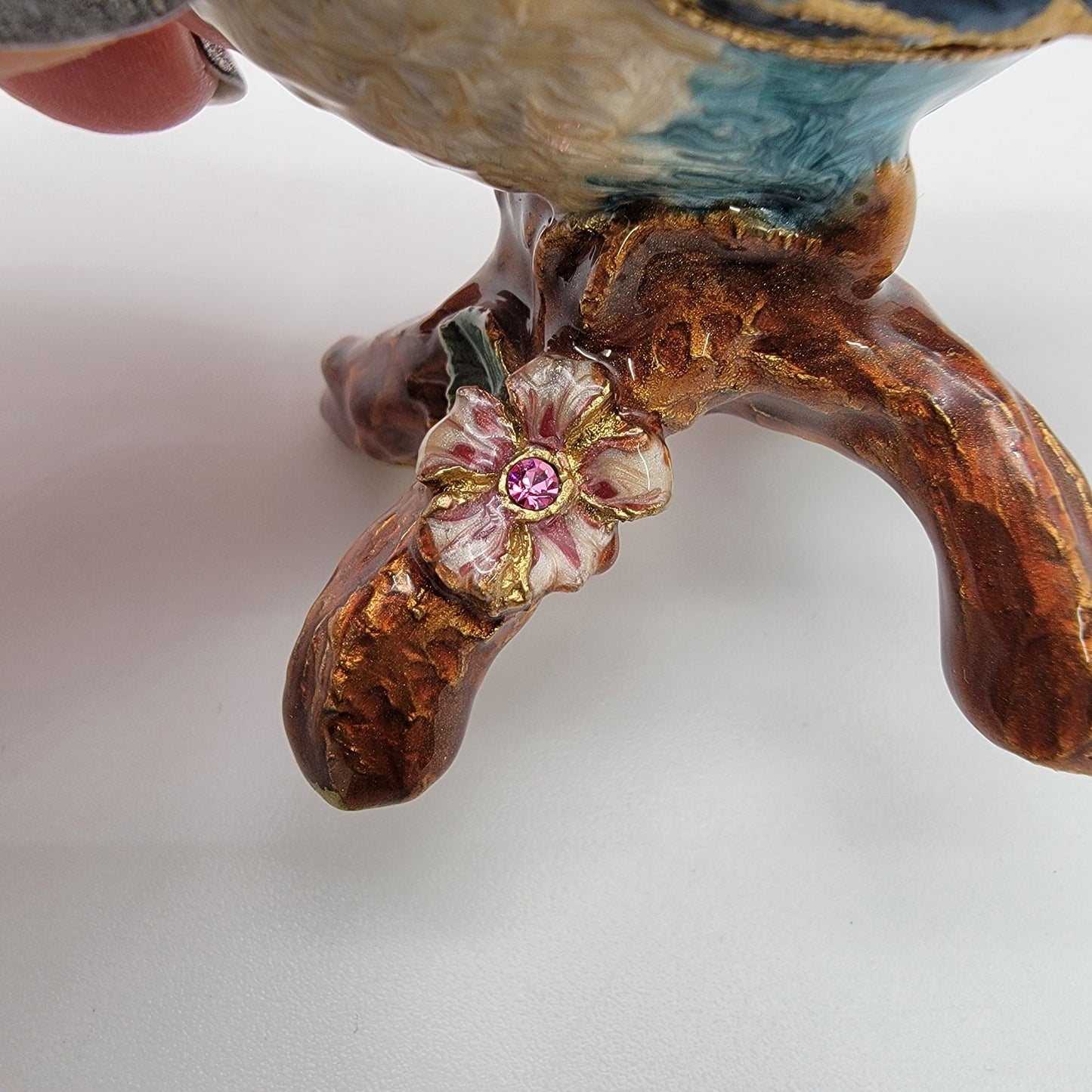 The Art Of Cloisonne Hummingbird Trinket Box