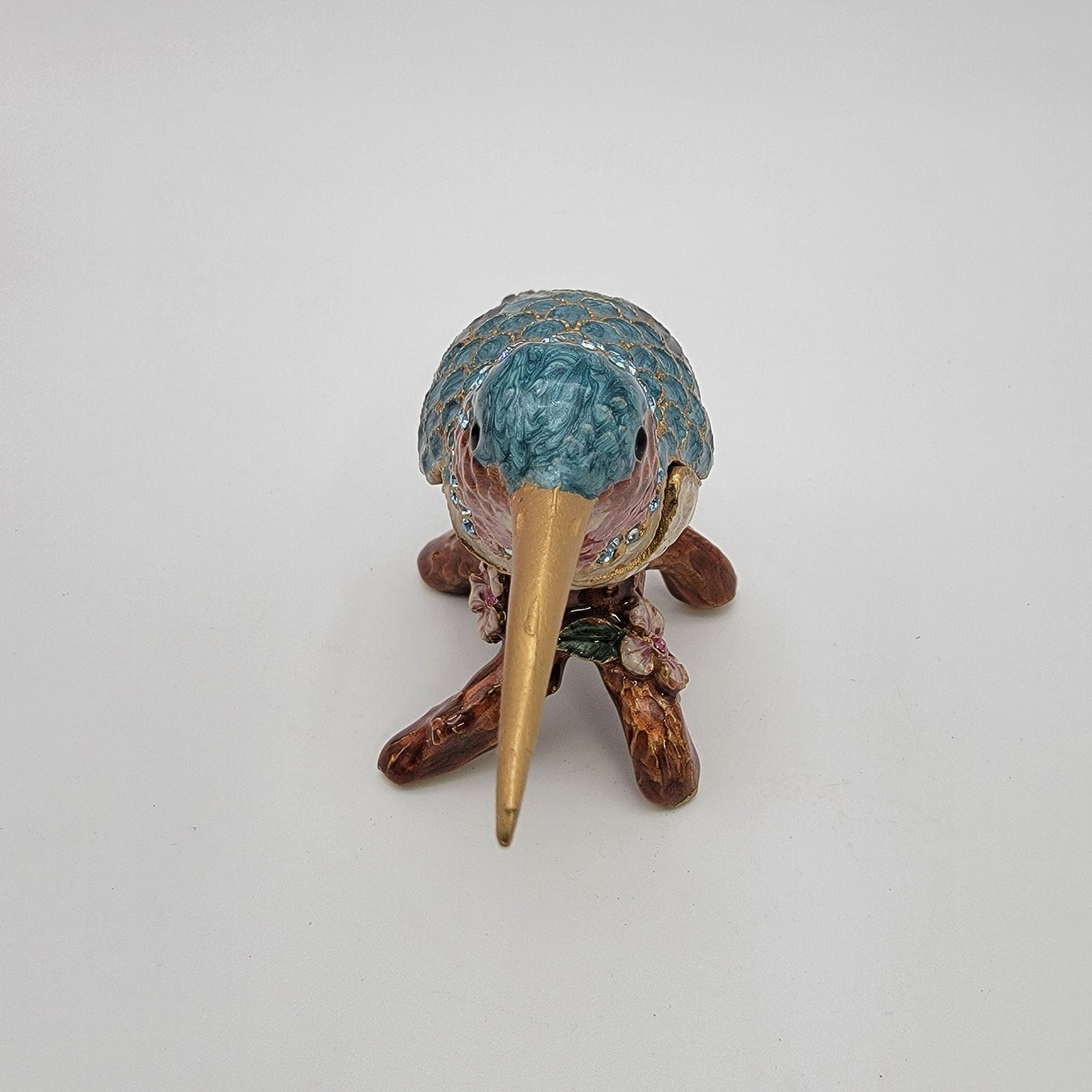 The Art Of Cloisonne Hummingbird Trinket Box