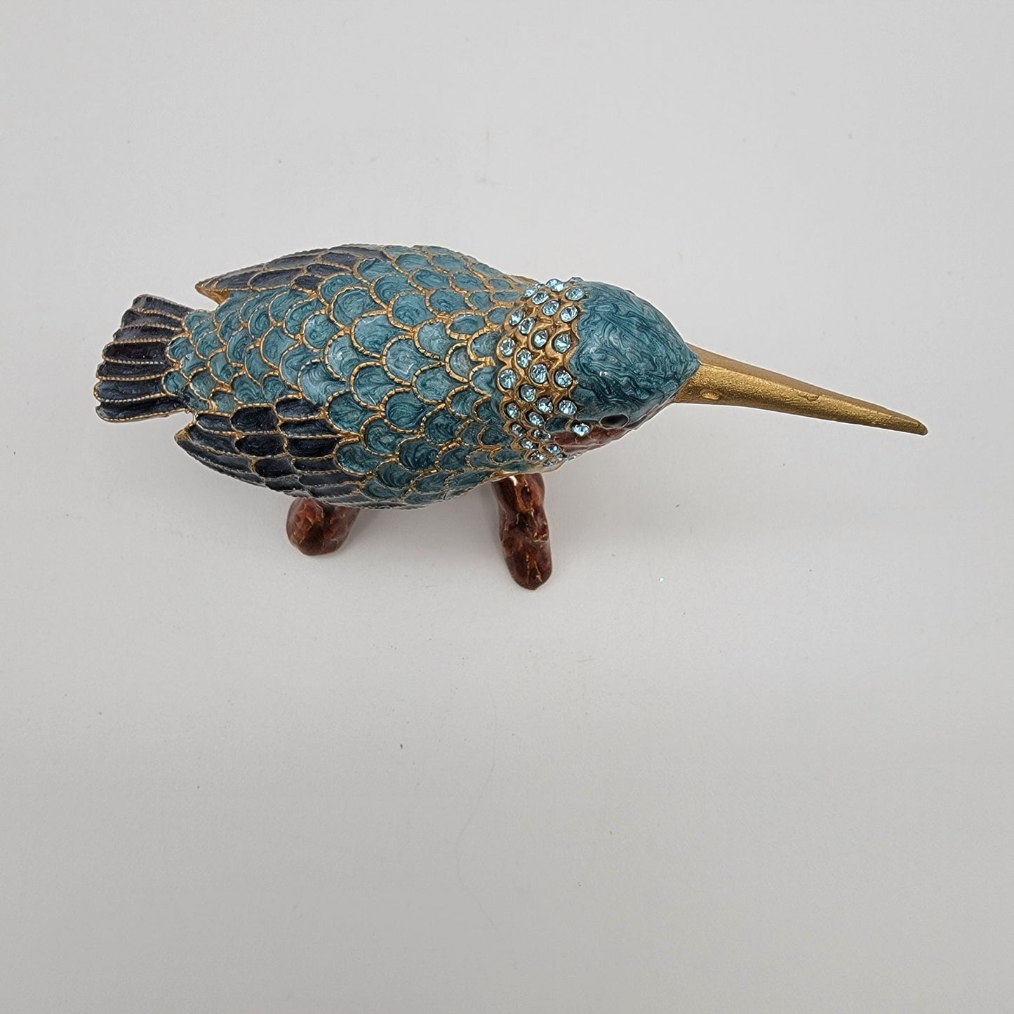 The Art Of Cloisonne Hummingbird Trinket Box
