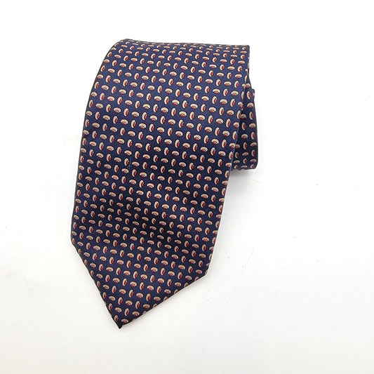 Vintage Givenchy Gentleman Navy Silk Tie Fan Motif