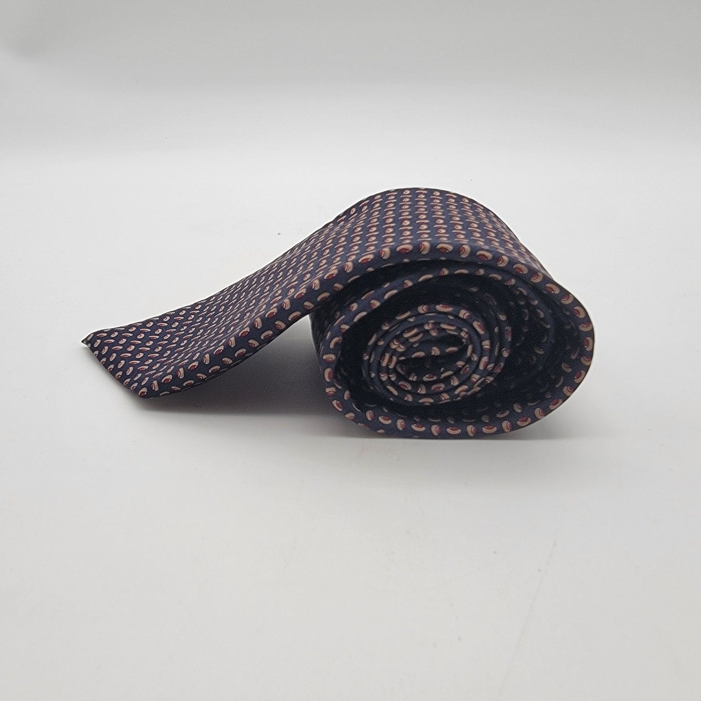 Vintage Givenchy Gentleman Navy Silk Tie Fan Motif