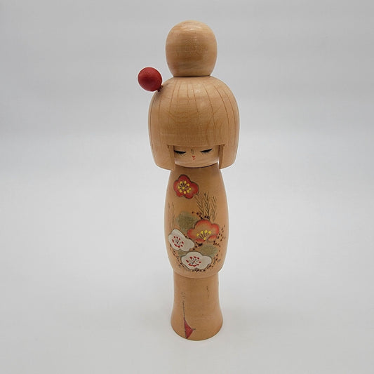 Vintage Japanese Kokeshi Wood Doll Signed Blonde