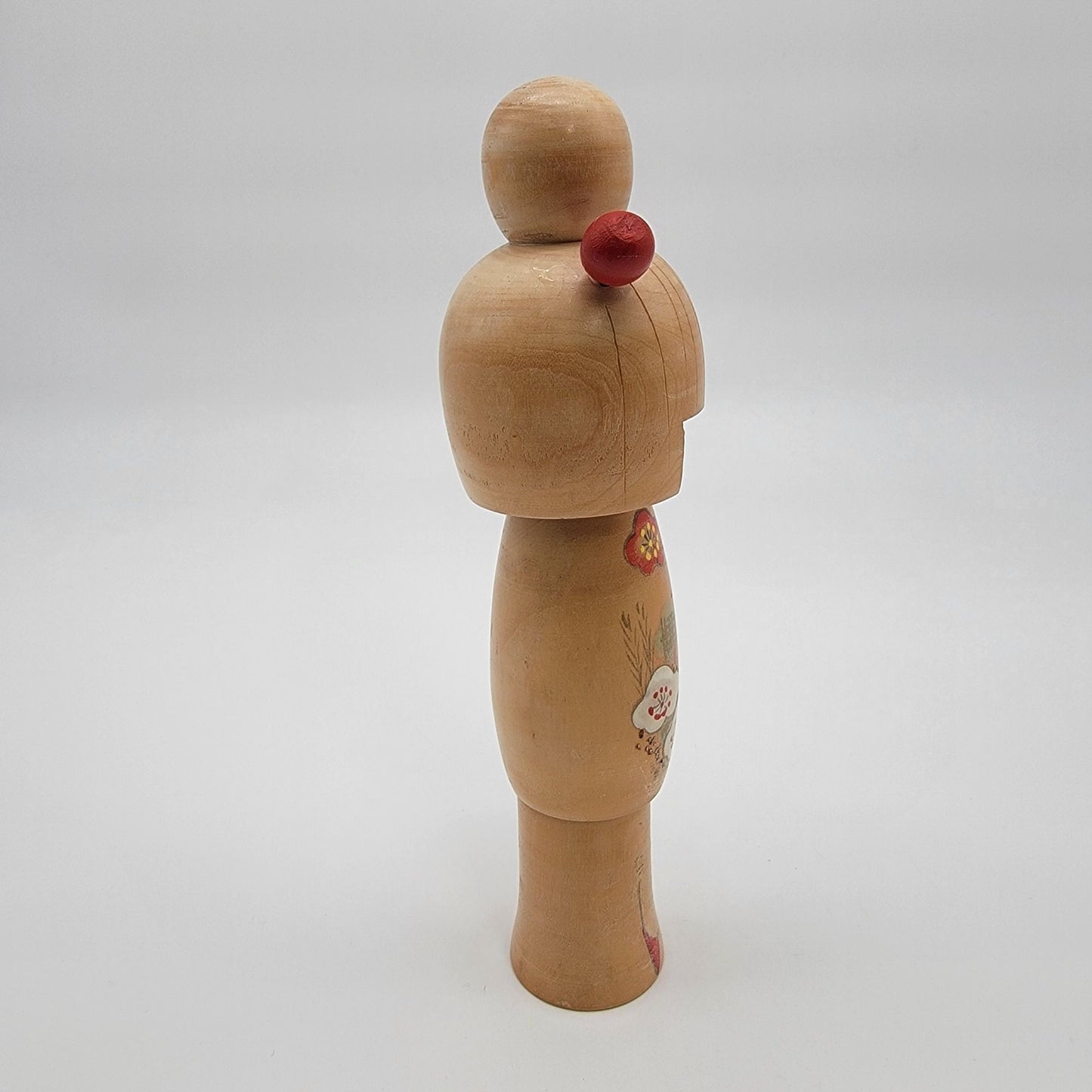 Vintage Japanese Kokeshi Wood Doll Signed Blonde