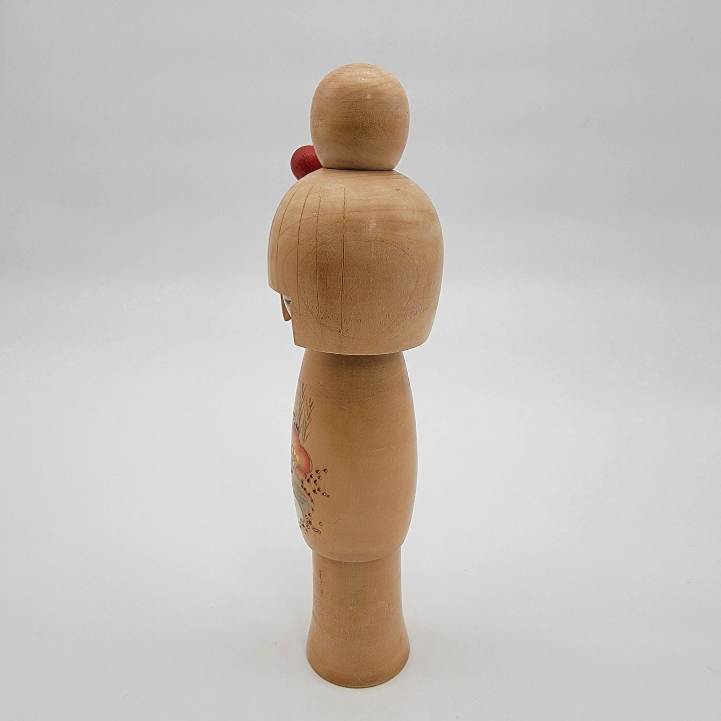 Vintage Japanese Kokeshi Wood Doll Signed Blonde