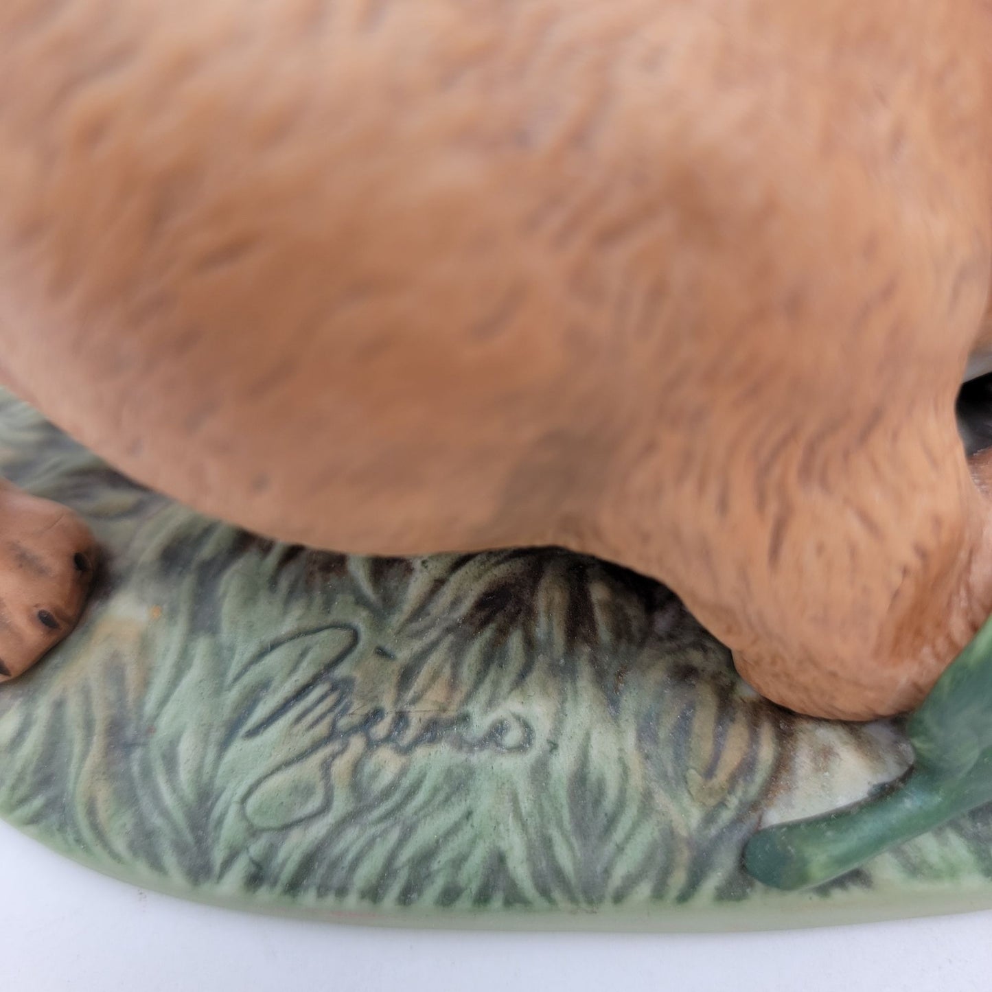 1985 Masterpiece Porcelain By Homco English Bulldog With Sunflowers