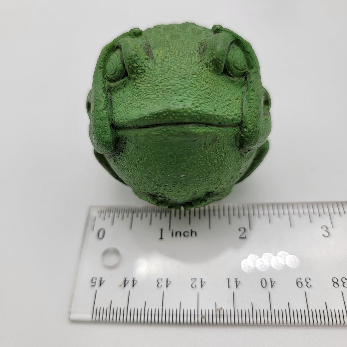 Set Of 3 Green Round No Evil Frog Statues - Hear No Evil See No Evil Speak No Evil