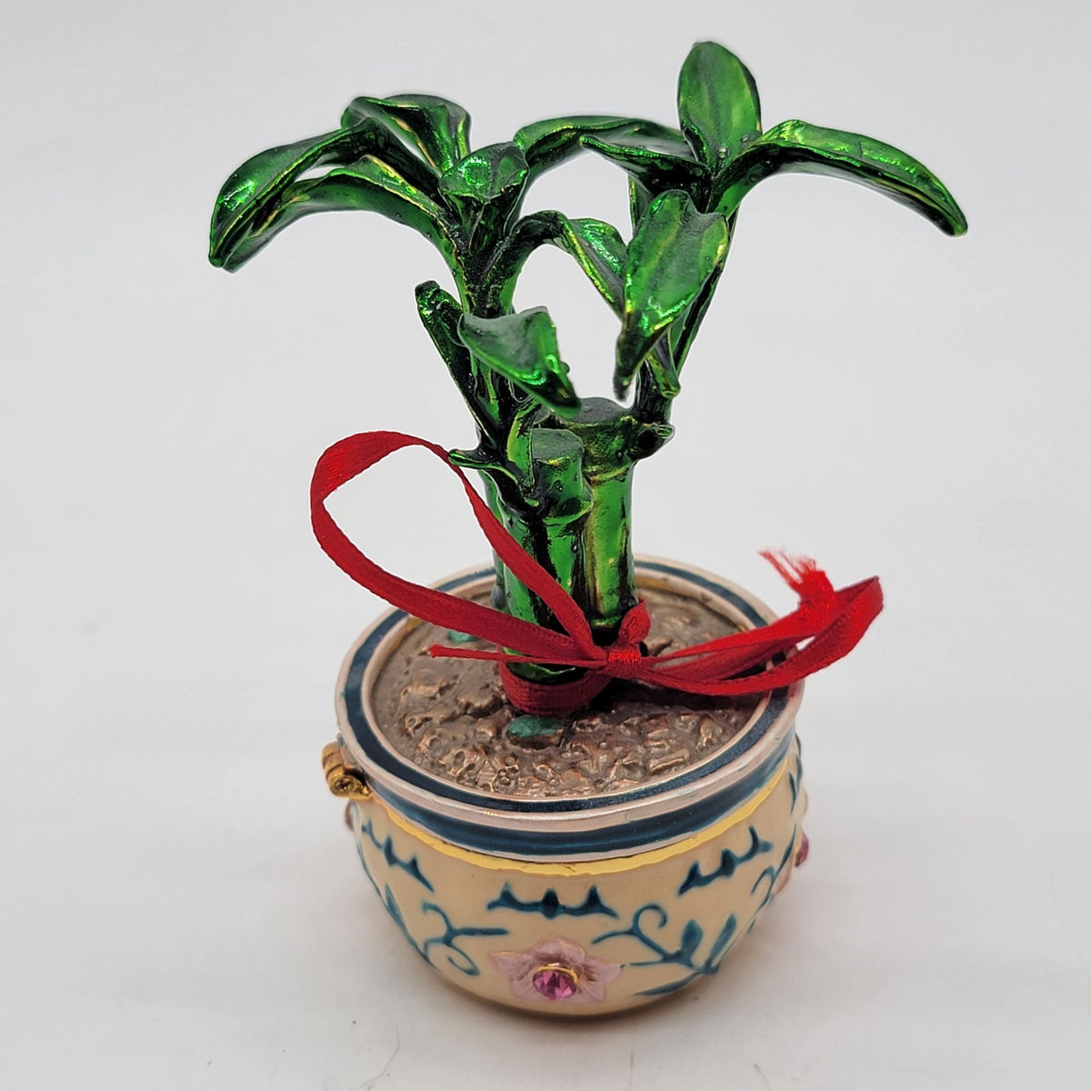 Objet d'art Get Lucky Bamboo Plant Trinket Box No. 93