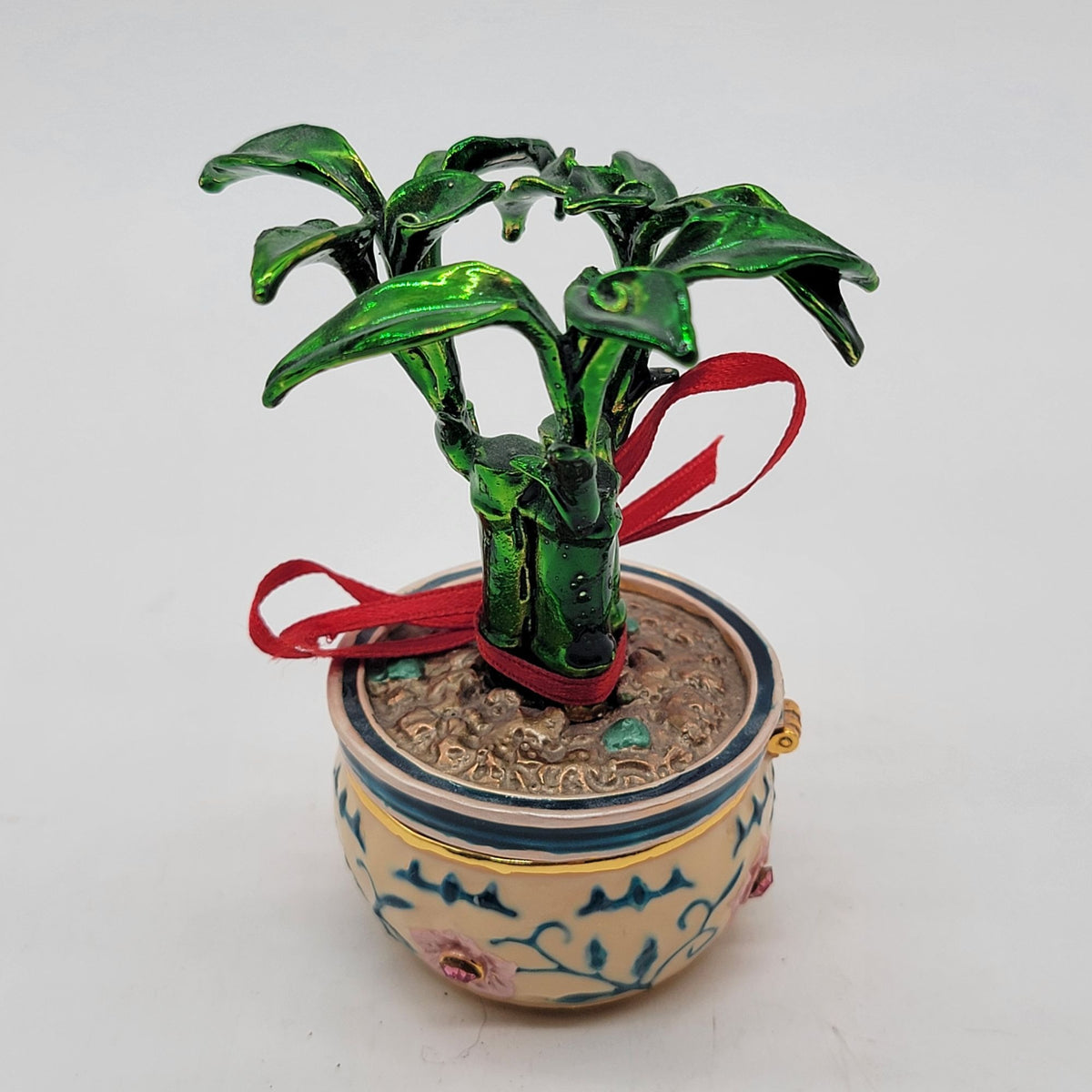 Objet d'art Get Lucky Bamboo Plant Trinket Box No. 93